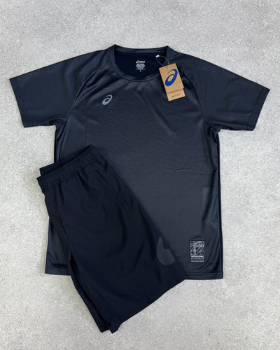 ASICS Sport Run T-Shirt/Shorts Set Black