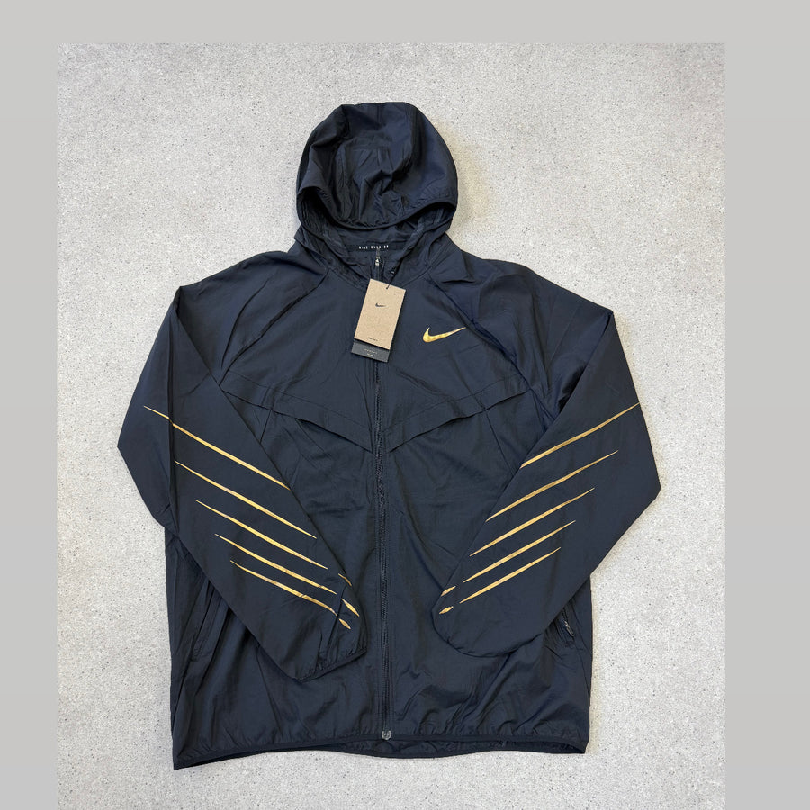 NIKE UV WINDRUNNER JACKET BLACK & GOLD