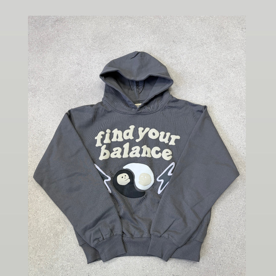 BROKEN PLANET FIND YOUR BALANCE ASH GREY HOODIE