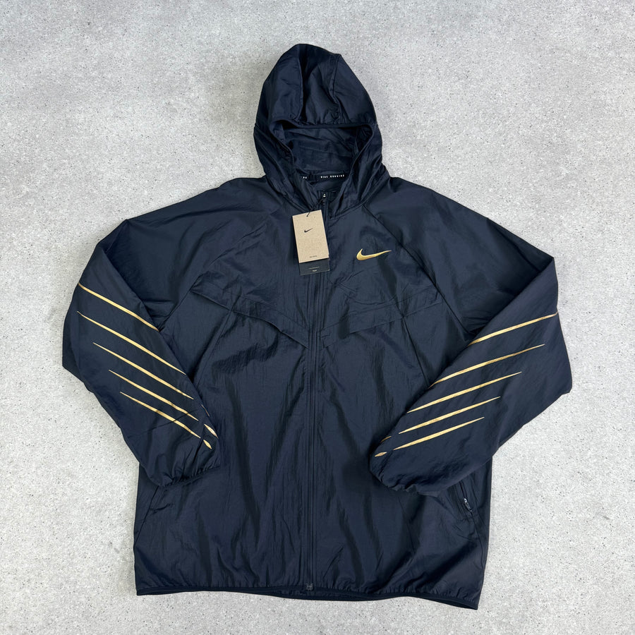 NIKE UV WINDRUNNER JACKET BLACK & GOLD