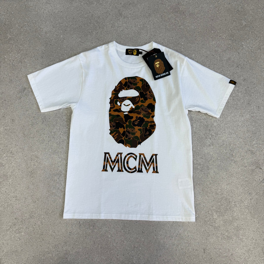 BAPE x MCM Ape Head Tee 'White