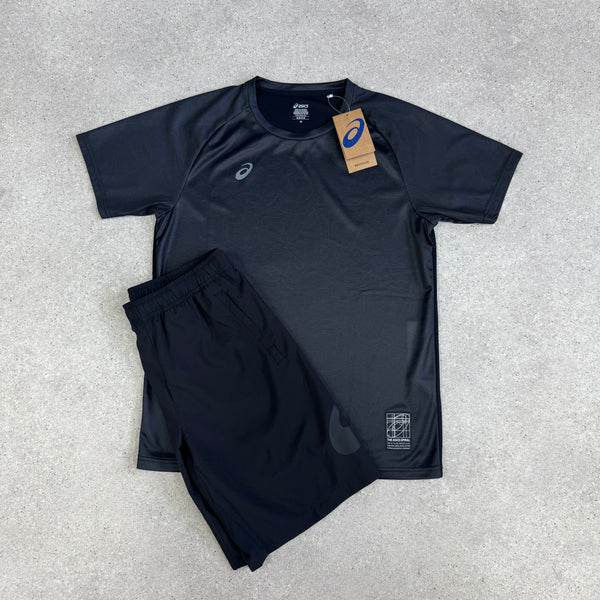 ASICS Sport Run T-Shirt/Shorts Set Black