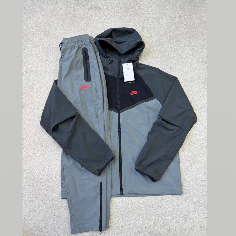 NIKE TECH WOVEN TRACKSUIT - GREY AND BLACK