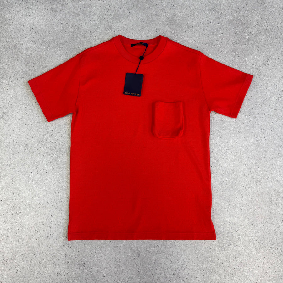 Louis Vuitton Orange Cotton Monogram Pocket T-Shirt