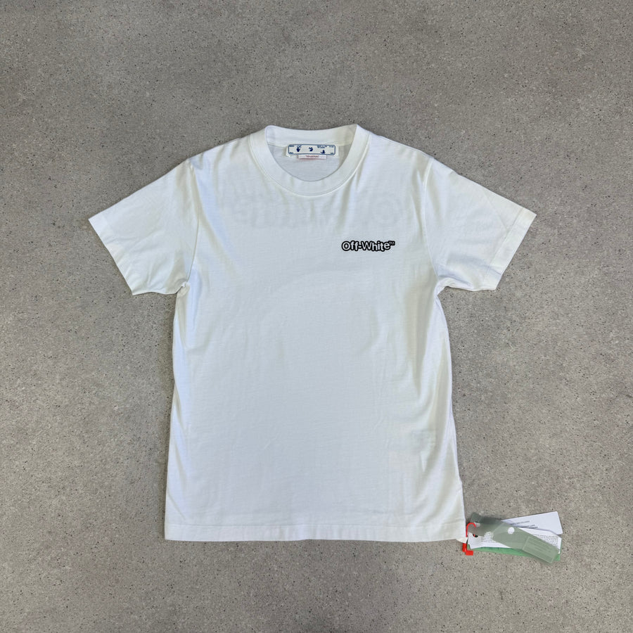 Off White Logo Print Short Sleeve T-Shirt - White