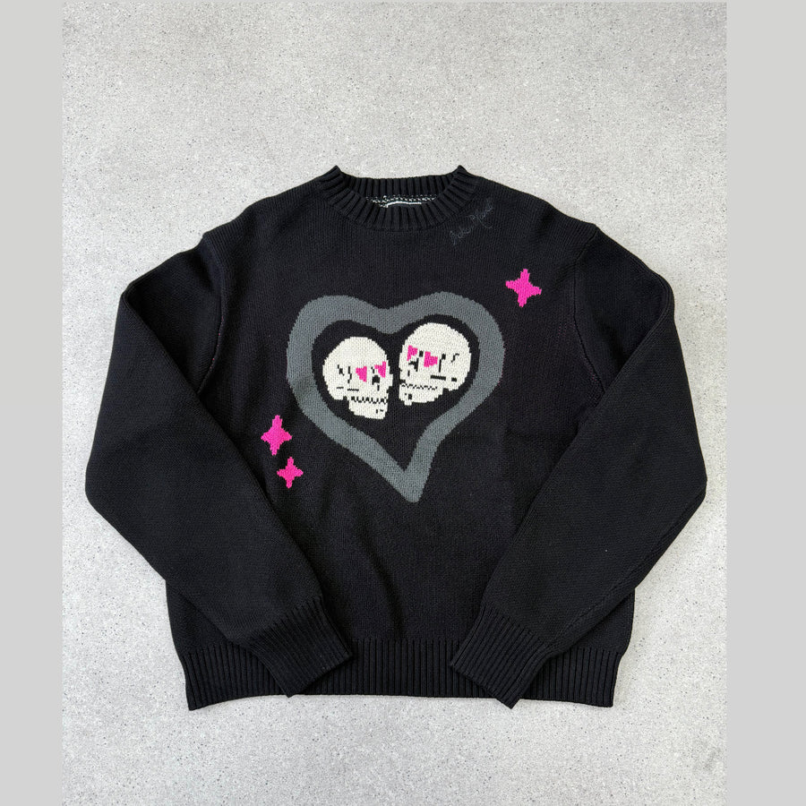 Broken Planet Hearts Are Made To Be Broken Midnight Black Knit Sweatshirt