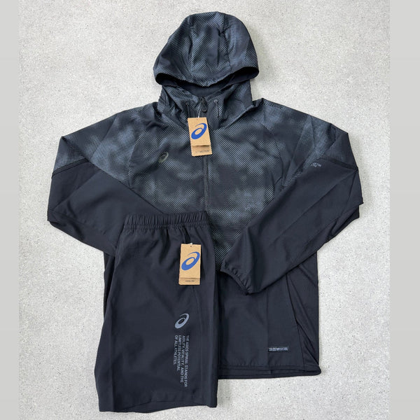 ASICS Asia Exclusive Black/Grey tracksuit with Shorts