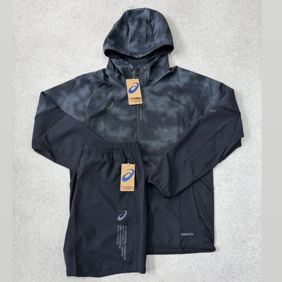 ASICS Asia Exclusive Black/Grey tracksuit with Shorts