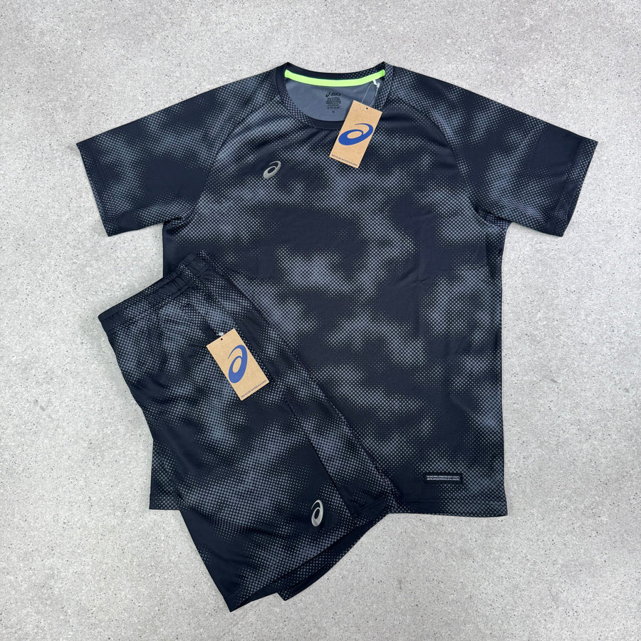 ASICS Black Digital Cloud Short & T Shirt Set