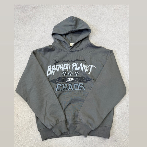BROKEN PLANET CHAOS HOODIE GUNMETAL GREY
