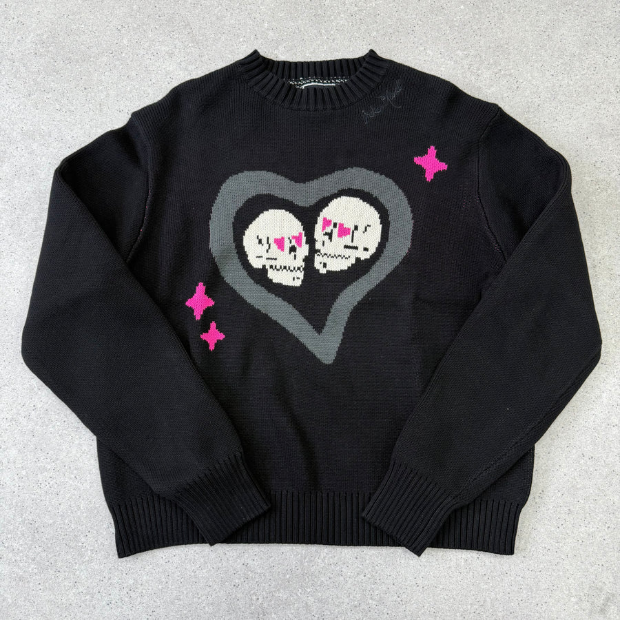 Broken Planet Hearts Are Made To Be Broken Midnight Black Knit Sweatshirt