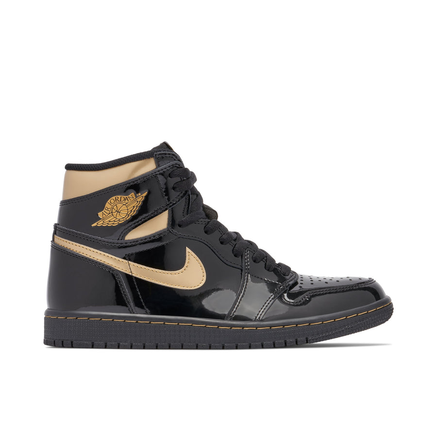 AIR JORDAN 1 HIGH OG PATENT BLACK GOLD