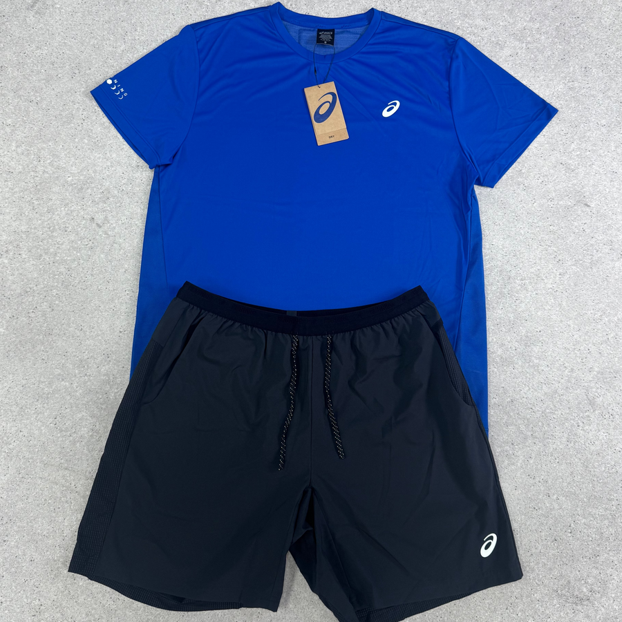 ASICS Asia Exclusive Blue Shorts Set